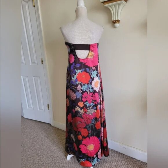 Free People Maxi Strapless Silky Dress size M - Picture 4 of 7